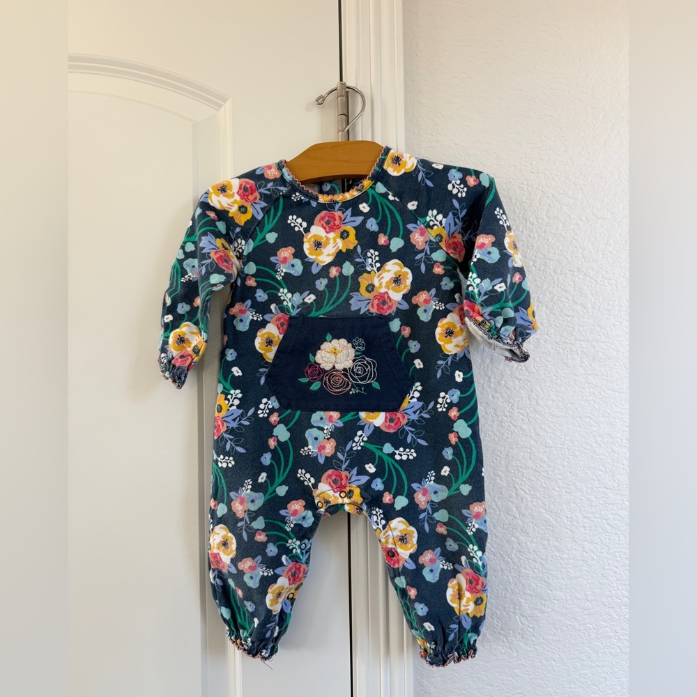 Peek Navy Floral Kids One Piece 6-12 months